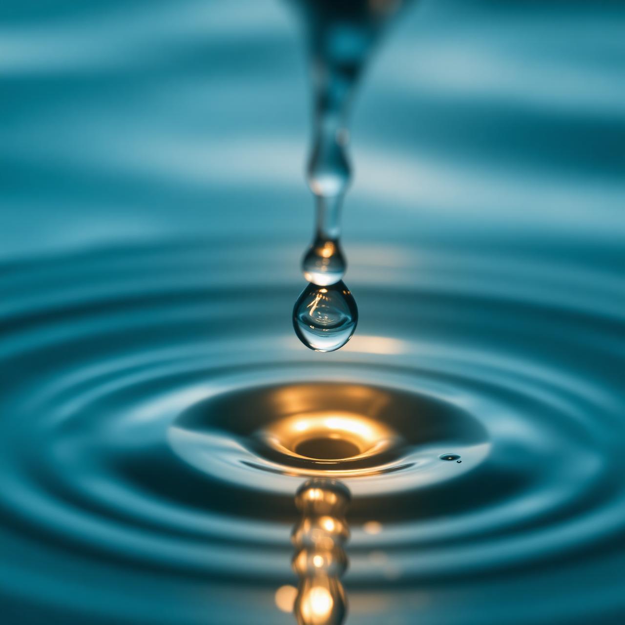 Single droplet rippling into water — symbol of the Modern Education Framework